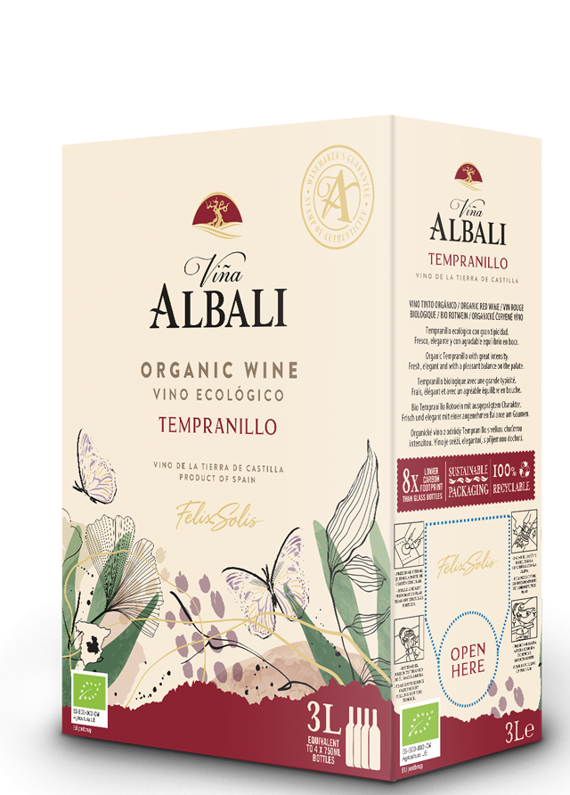 Viña Albali Tempranillo - BIO Organic Wine Bag in box 3 L.