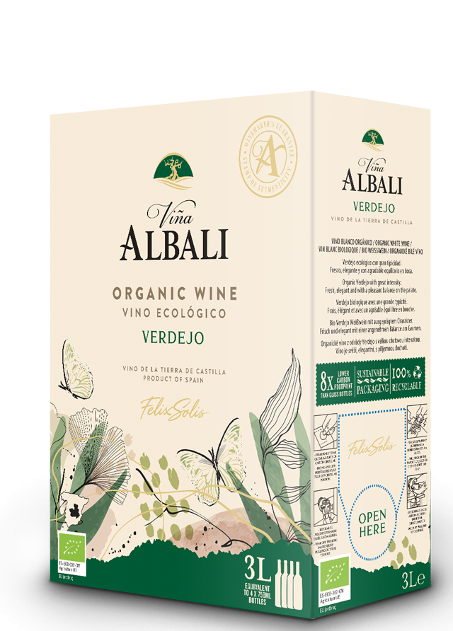 Viña Albali Verdejo – BIO Organic Wine Bag in box 3 L.